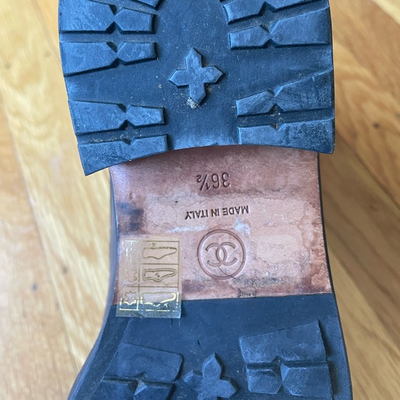 Brown Chanel Combat Boots - Picture 2 of 4